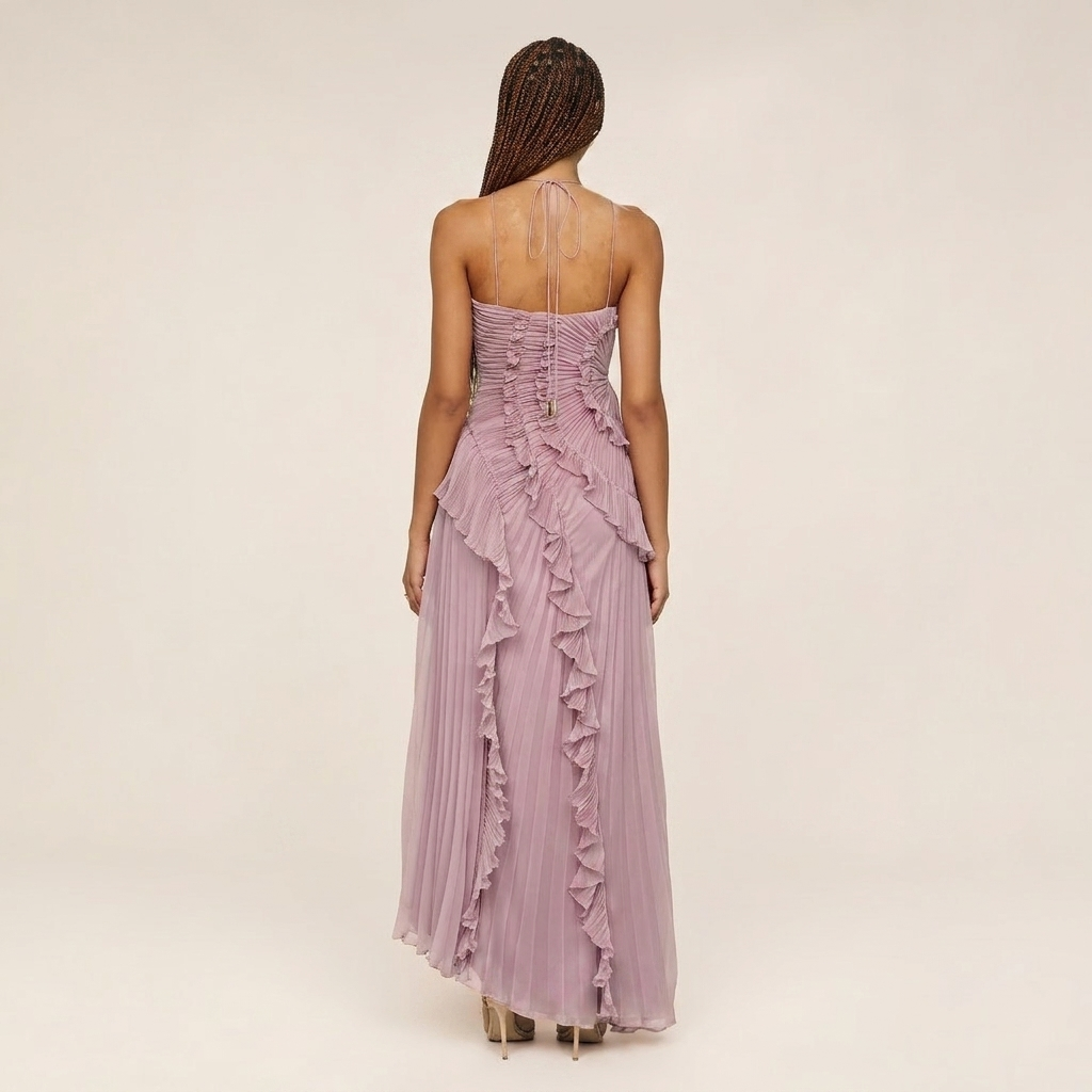 Saint Vanta Chiffon Kleid