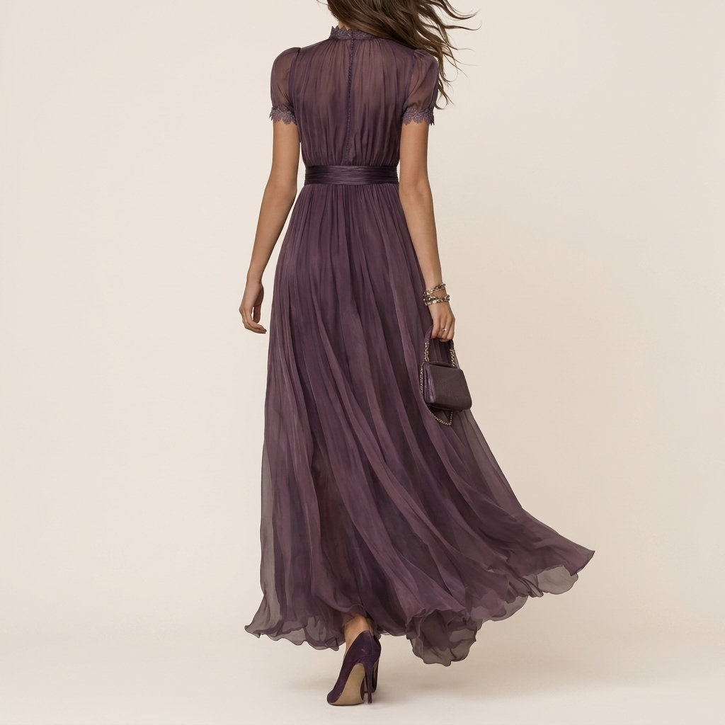 Saint Vanta Purple Dress