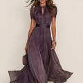 Saint Vanta Purple Dress