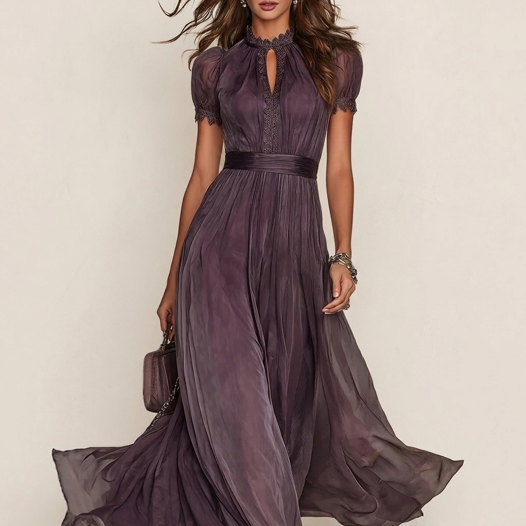 Saint Vanta Purple Dress