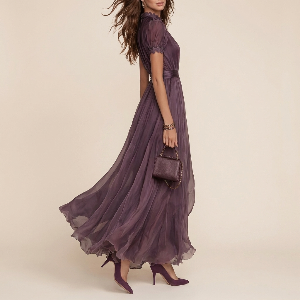 Saint Vanta Purple Dress