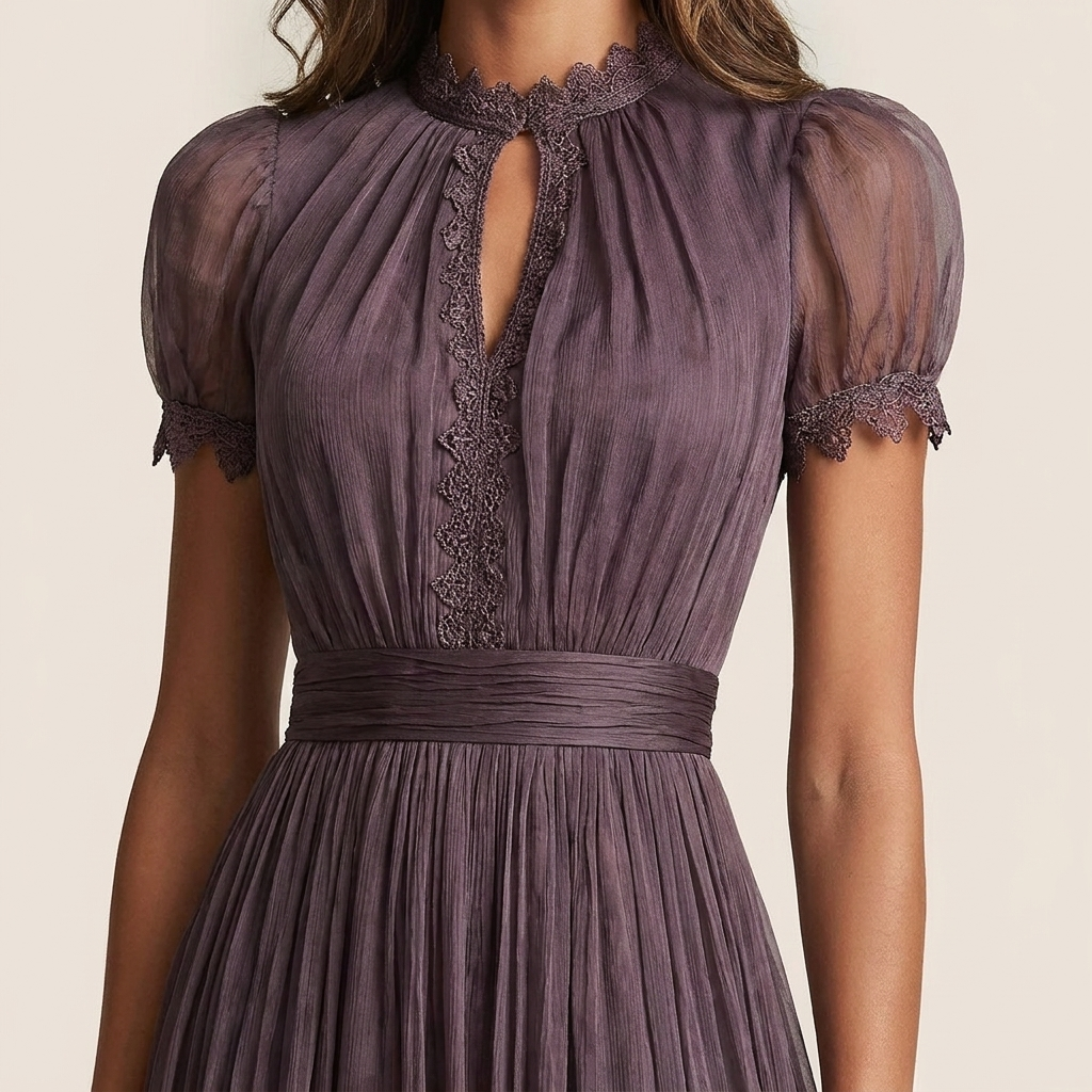 Saint Vanta Purple Dress