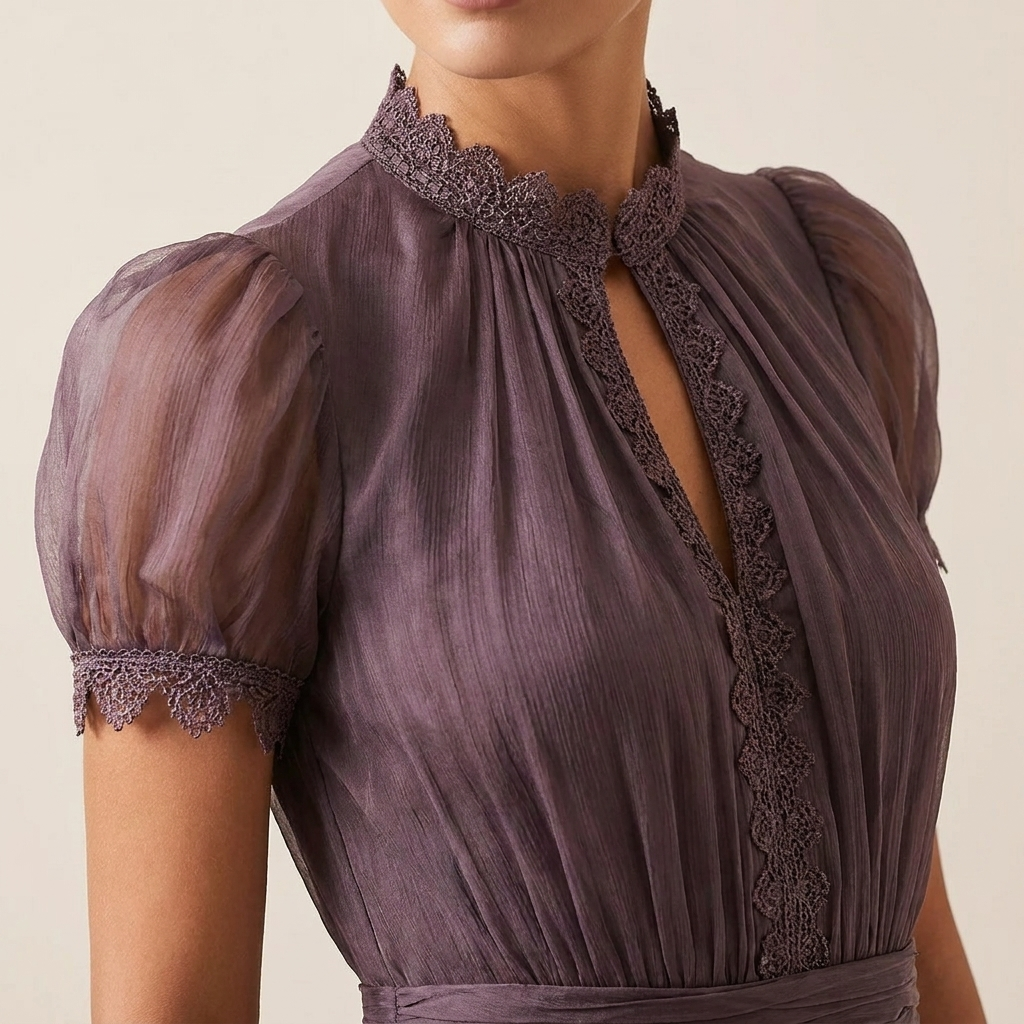 Saint Vanta Purple Dress